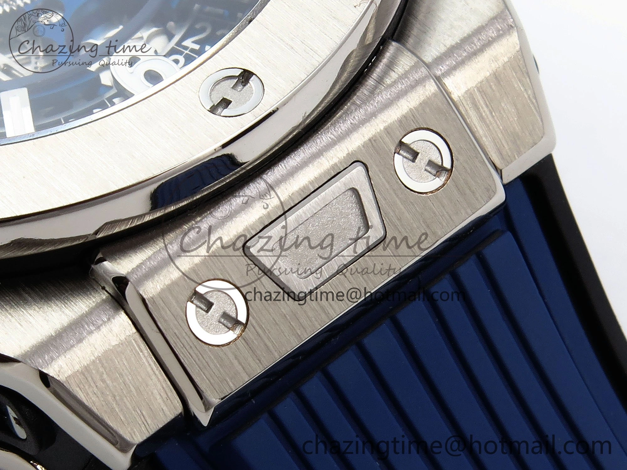Big Bang Unico 42mm SS BBF 1:1 Best Edition Skeleton Dial on Blue Rubber Strap A1280 V2