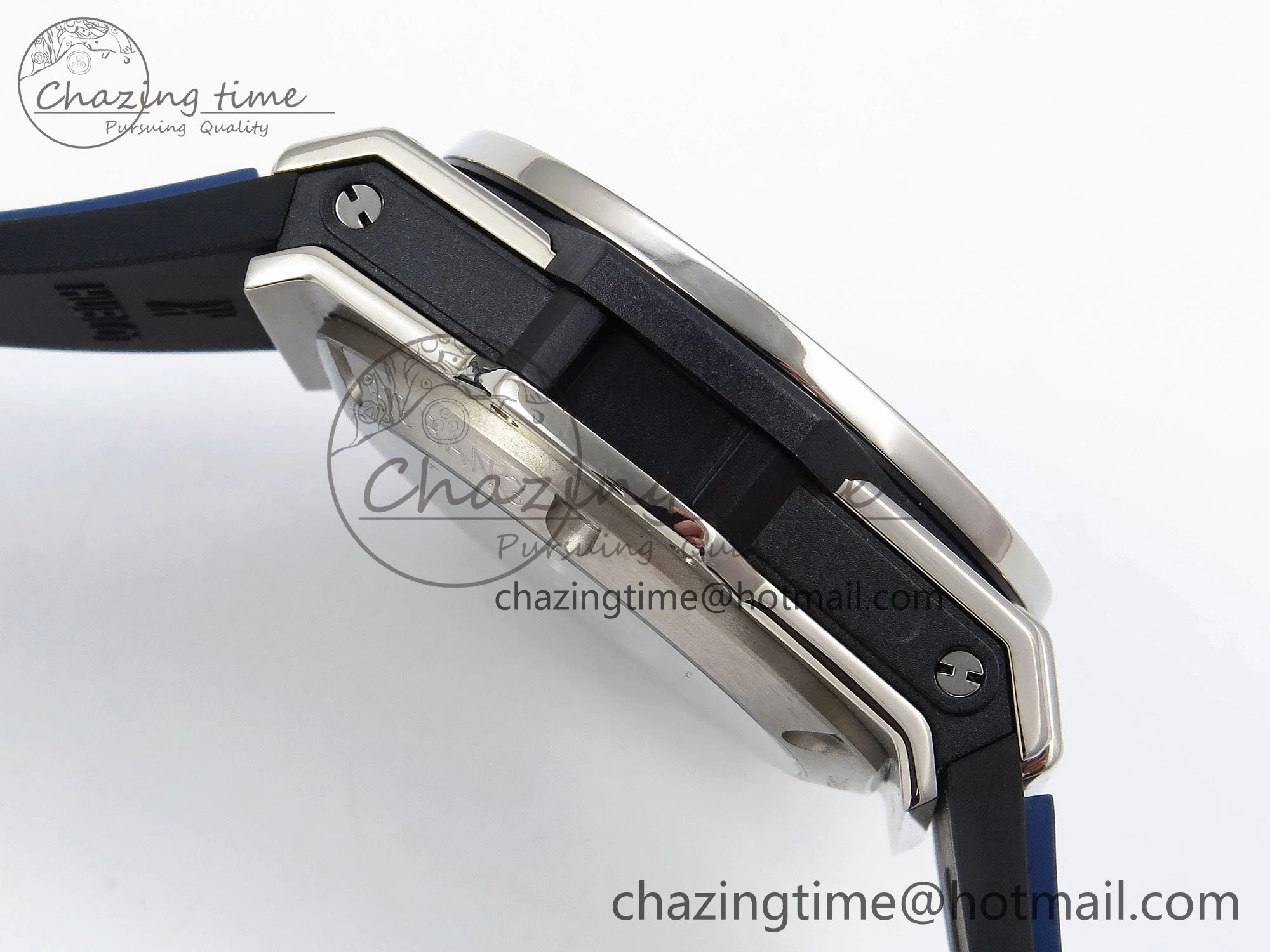 Big Bang Unico 42mm SS BBF 1:1 Best Edition Skeleton Dial on Blue Rubber Strap A1280 V2