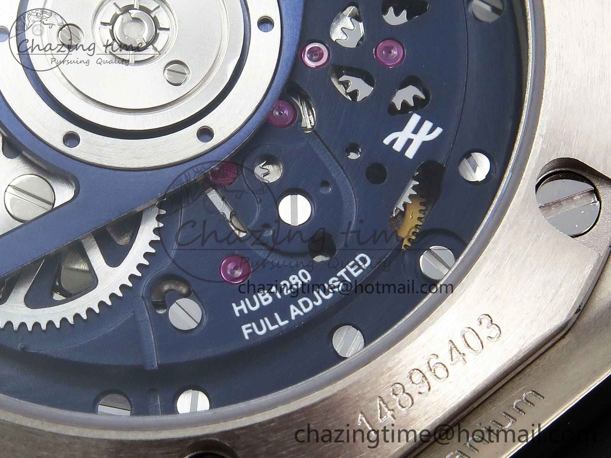 Big Bang Unico 42mm SS BBF 1:1 Best Edition Skeleton Dial on Blue Rubber Strap A1280 V2