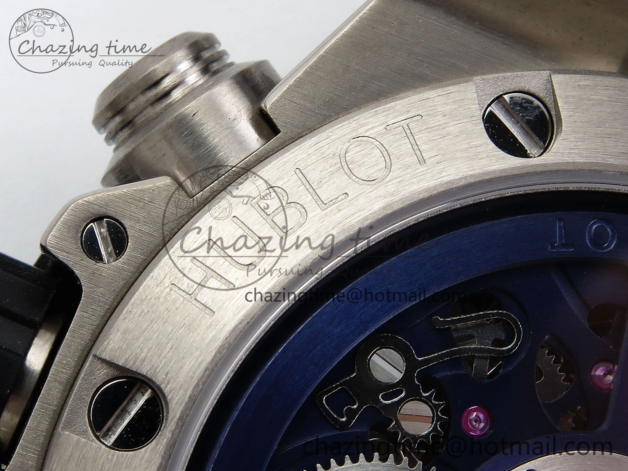 Big Bang Unico 42mm SS BBF 1:1 Best Edition Skeleton Dial on Blue Rubber Strap A1280 V2