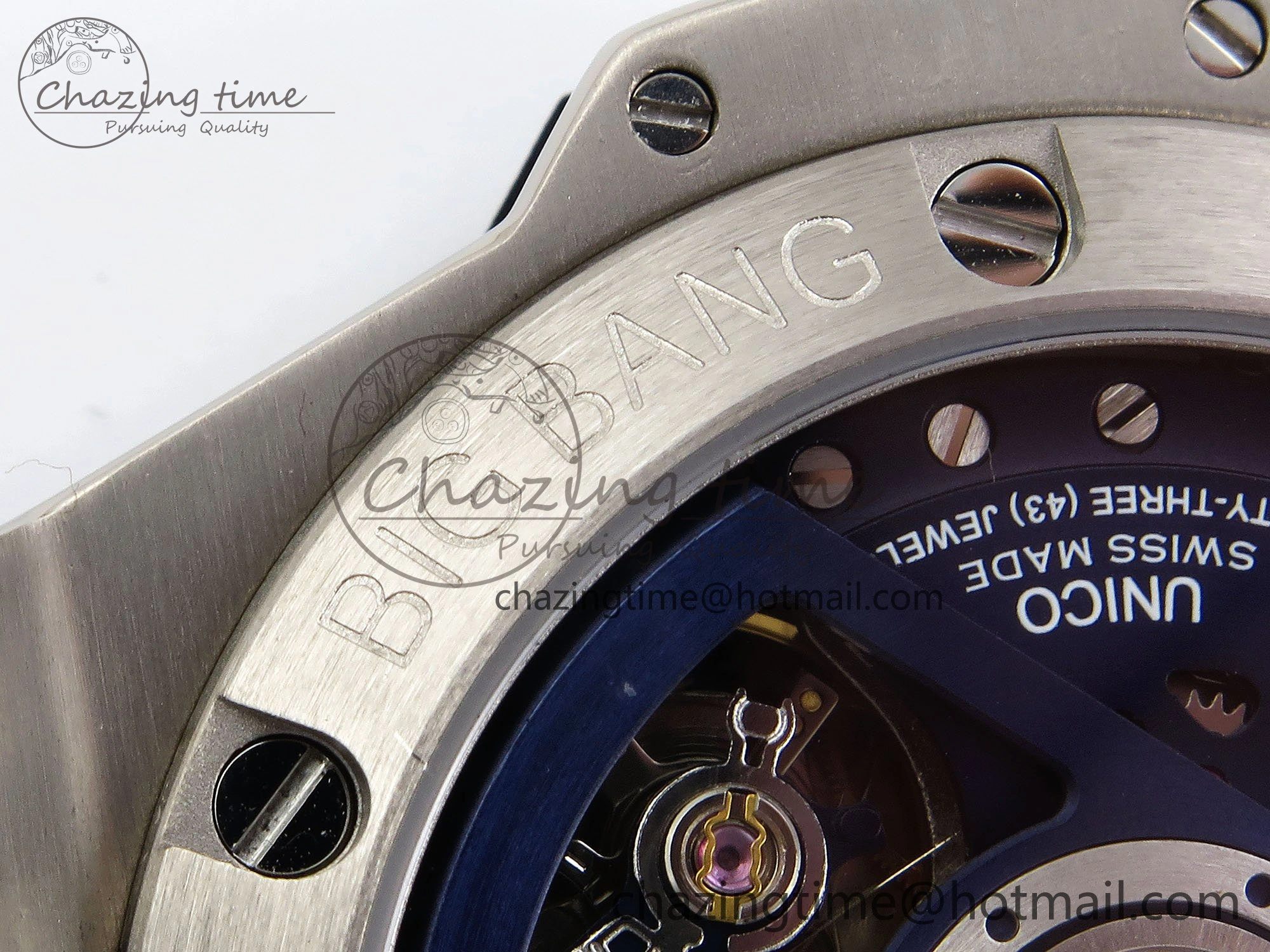 Big Bang Unico 42mm SS BBF 1:1 Best Edition Skeleton Dial on Blue Rubber Strap A1280 V2