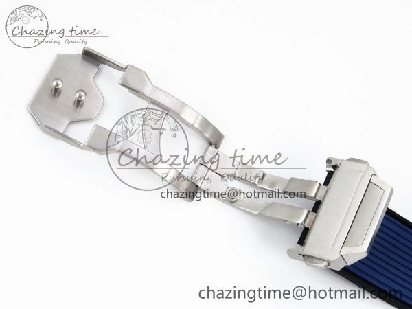 Big Bang Unico 42mm SS BBF 1:1 Best Edition Skeleton Dial on Blue Rubber Strap A1280 V2