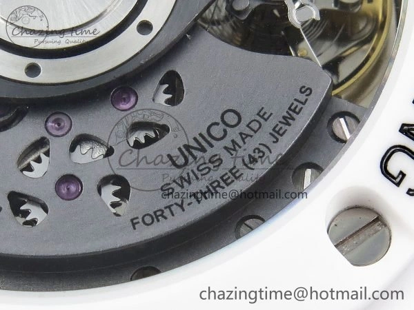 Big Bang Unico 42mm White Ceramic BBF 1:1 Best Edition Skeleton Dial on White Rubber Strap A1280 V2