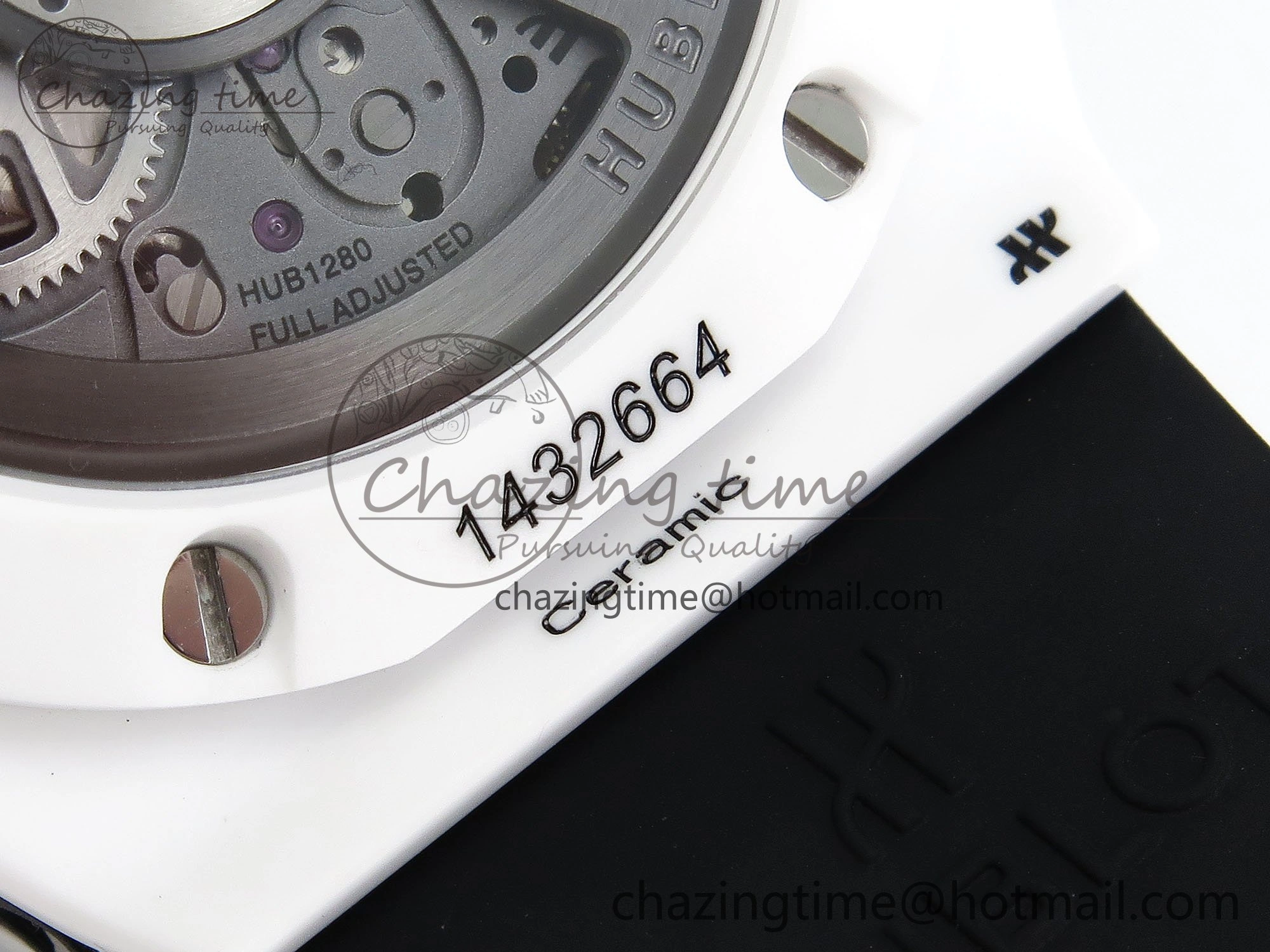 Big Bang Unico 42mm White Ceramic BBF 1:1 Best Edition Skeleton Dial on White Rubber Strap A1280 V2