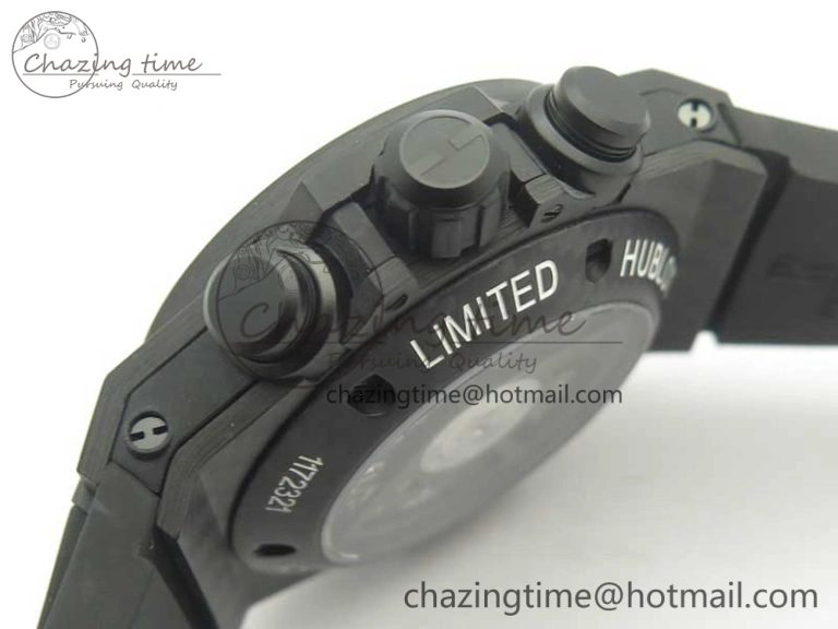 Big Bang Unico 45.5mm Carbon 3AF Best Edition Black Skeleton Dial On Rubber Strap A7750