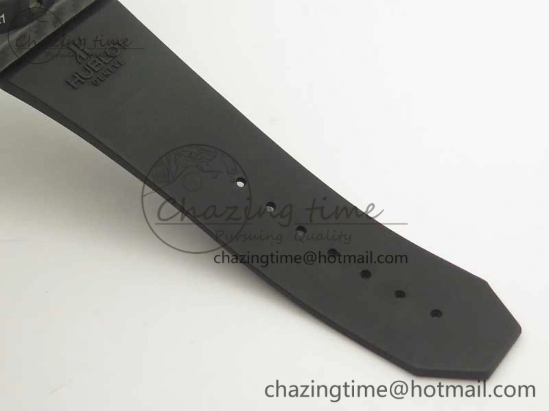 Big Bang Unico 45.5mm Carbon 3AF Best Edition Black Skeleton Dial On Rubber Strap A7750