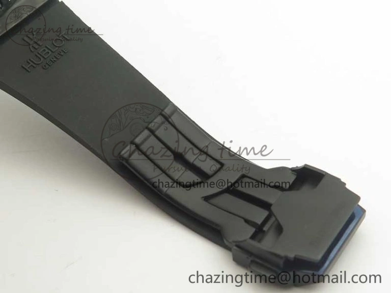 Big Bang Unico 45.5mm Carbon 3AF Best Edition Black Skeleton Dial On Rubber Strap A7750