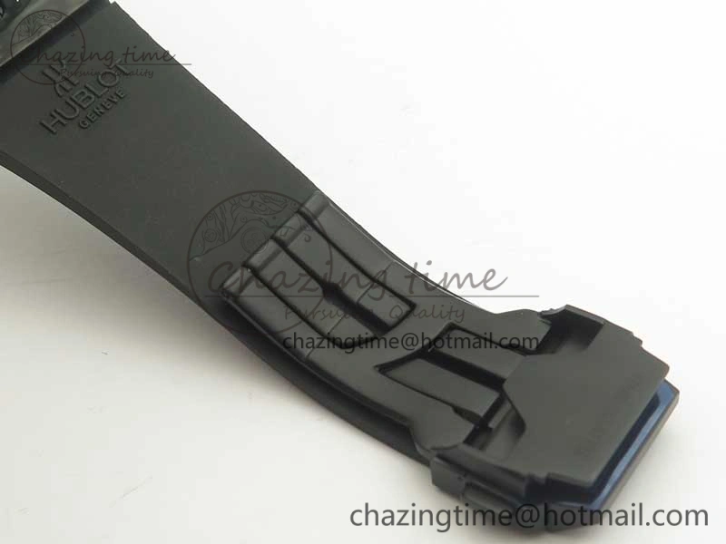 Big Bang Unico 45.5mm Carbon 3AF Best Edition Black Skeleton Dial On Rubber Strap A7750
