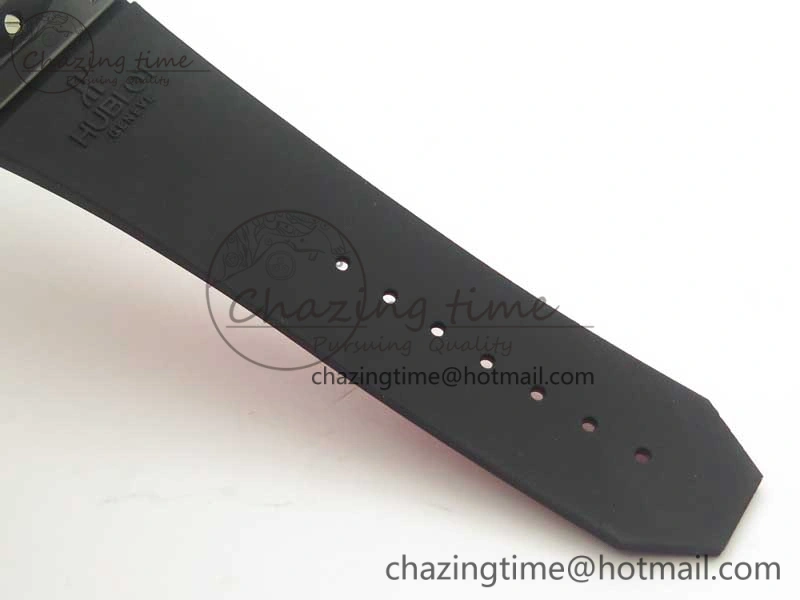 Big Bang Unico 45.5mm DLC 3AF Best Edition Gray Skeleton Dial On Red Rubber Strap A7750
