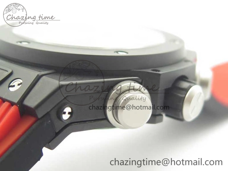 Big Bang Unico 45.5mm DLC 3AF Best Edition Gray Skeleton Dial On Red Rubber Strap A7750
