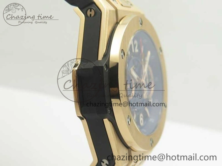 Big Bang Unico 45.5mm RG 3AF Best Edition Blue Skeleton Dial On Blue Rubber Strap A7750