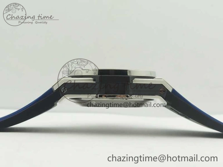 Big Bang Unico 45.5mm SS 3AF Best Edition Blue Skeleton Dial On Gummy Strap A7750