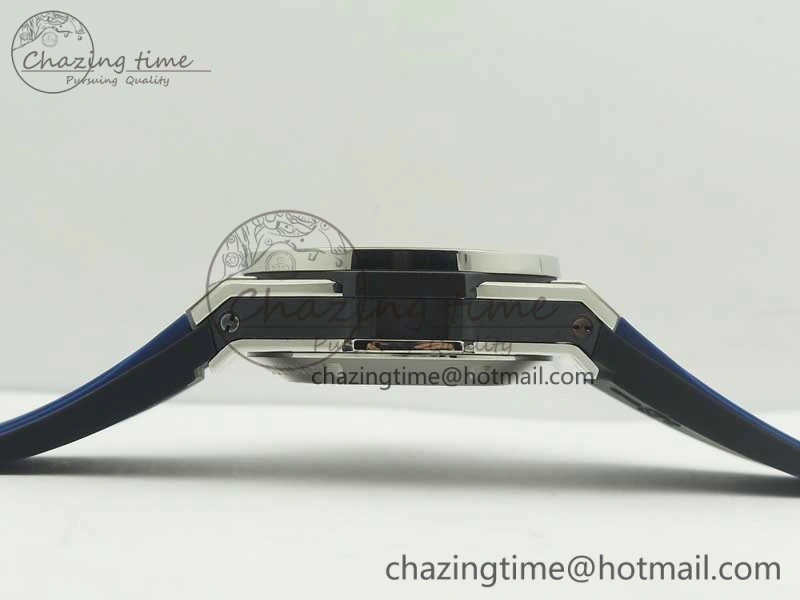 Big Bang Unico 45.5mm SS 3AF Best Edition Blue Skeleton Dial On Gummy Strap A7750