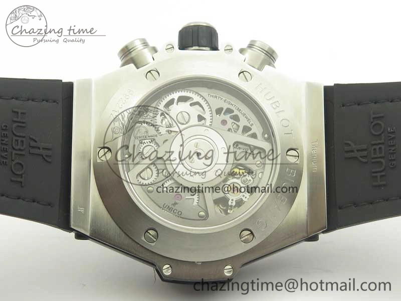 Big Bang Unico 45.5mm SS 3AF Best Edition Skeleton Dial On Gummy Strap A7750