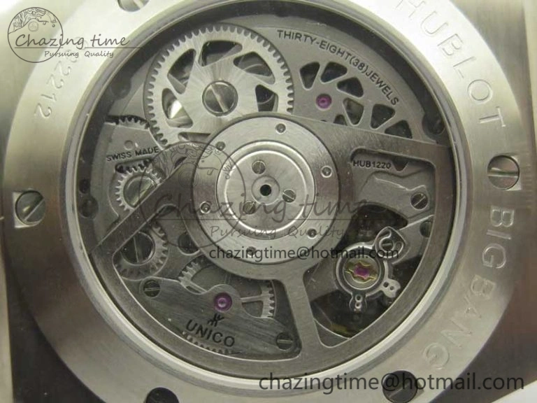 Big Bang Unico 45.5mm SS 3AF Best Edition Skeleton Dial On Gummy Strap A7750