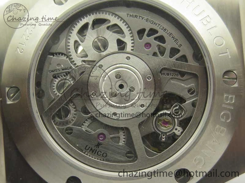 Big Bang Unico 45.5mm SS 3AF Best Edition Skeleton Dial On Gummy Strap A7750