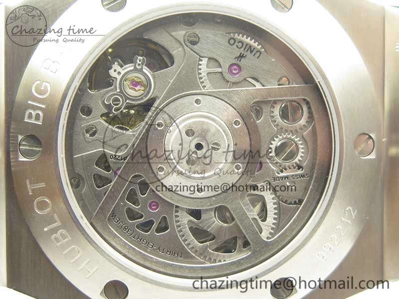Big Bang Unico 45.5mm SS 3AF Best Edition Skeleton Dial On Gummy Strap A7750