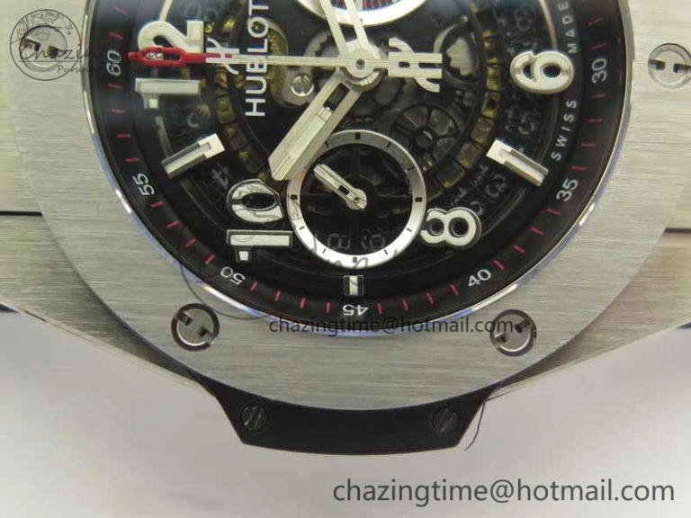 Big Bang Unico 45.5mm SS 3AF Best Edition Skeleton Dial On Gummy Strap A7750