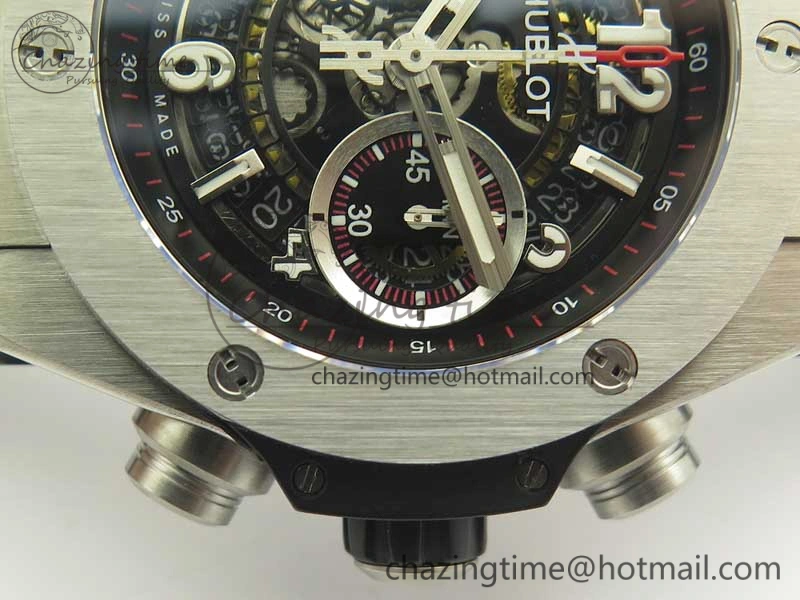 Big Bang Unico 45.5mm SS 3AF Best Edition Skeleton Dial On Gummy Strap A7750