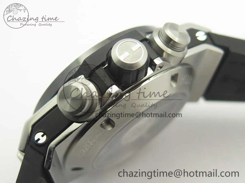 Big Bang Unico 45.5mm SS Ceramic 3AF Best Edition Gray Skeleton Dial On Gummy Strap A7750