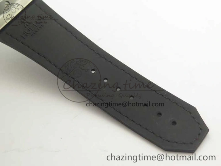 Big Bang Unico 45.5mm SS Ceramic 3AF Best Edition Gray Skeleton Dial On Gummy Strap A7750