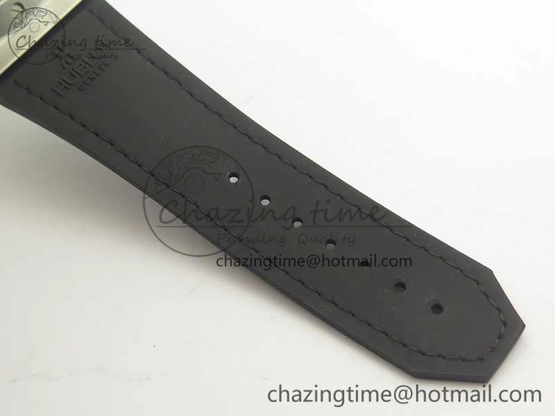 Big Bang Unico 45.5mm SS Ceramic 3AF Best Edition Gray Skeleton Dial On Gummy Strap A7750