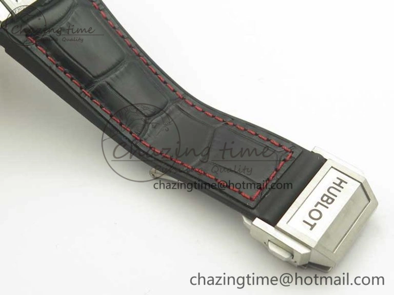 Big Bang Unico 45.5mm SS Ceramic 3AF Best Edition Gray Skeleton Dial On Gummy Strap A7750