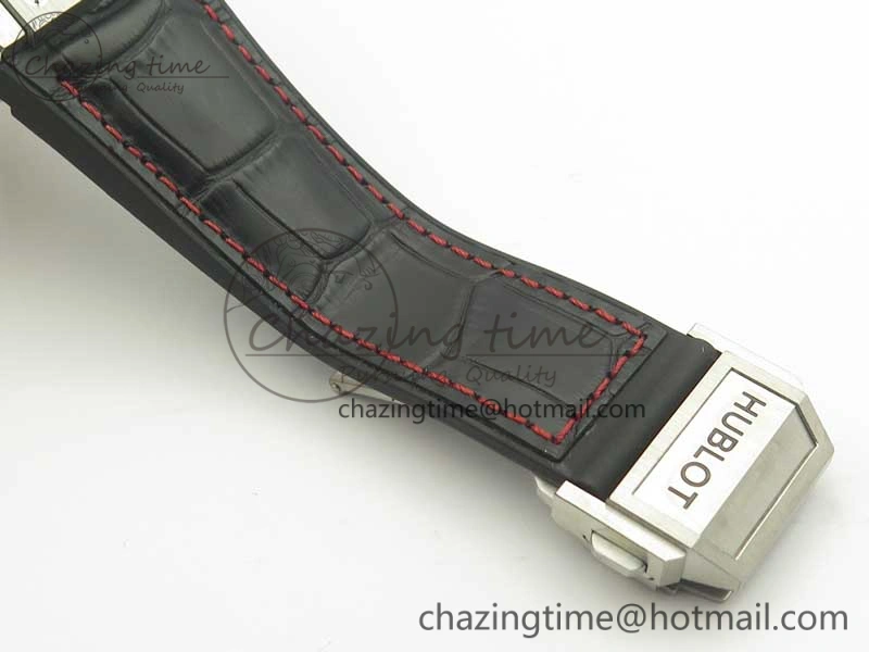 Big Bang Unico 45.5mm SS Ceramic 3AF Best Edition Gray Skeleton Dial On Gummy Strap A7750