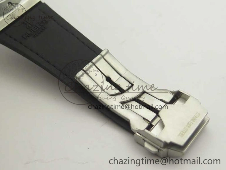 Big Bang Unico 45.5mm SS Ceramic 3AF Best Edition Gray Skeleton Dial On Gummy Strap A7750