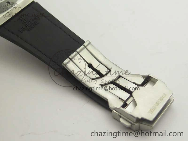 Big Bang Unico 45.5mm SS Ceramic 3AF Best Edition Gray Skeleton Dial On Gummy Strap A7750