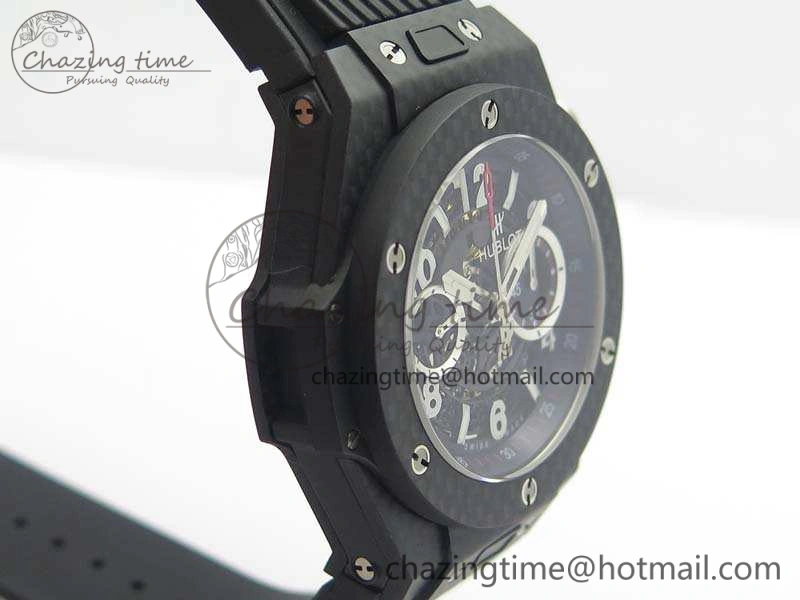 Big Bang Unico 45mm Carbon 3AF Best Edition Black Dial On Rubber Strap A7750