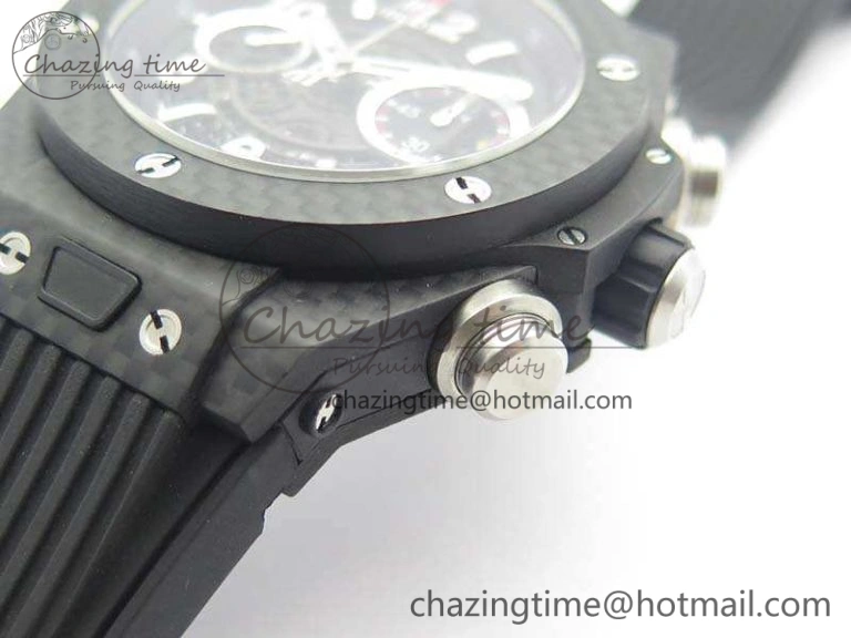 Big Bang Unico 45mm Carbon 3AF Best Edition Black Dial On Rubber Strap A7750