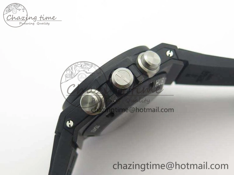 Big Bang Unico 45mm Carbon 3AF Best Edition Gray Dial Diamond Bezel On Rubber Strap A7750