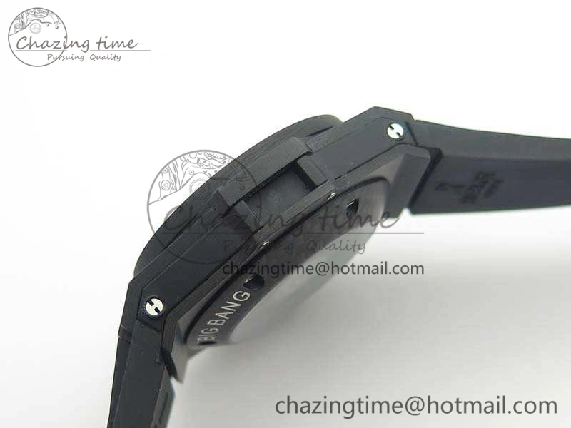 Big Bang Unico 45mm Carbon 3AF Best Edition Gray Dial Diamond Bezel On Rubber Strap A7750