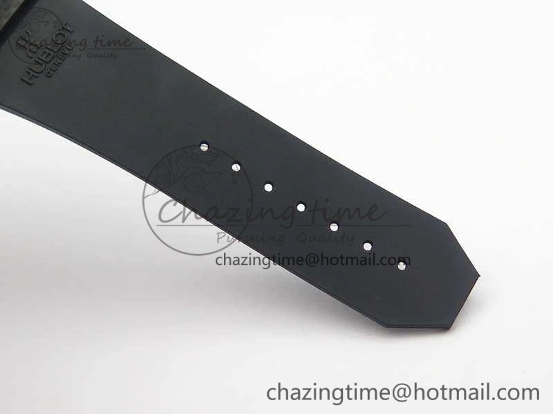 Big Bang Unico 45mm DLC 3AF Best Edition Black Dial Ceramic Bezel On Rubber Strap A7750
