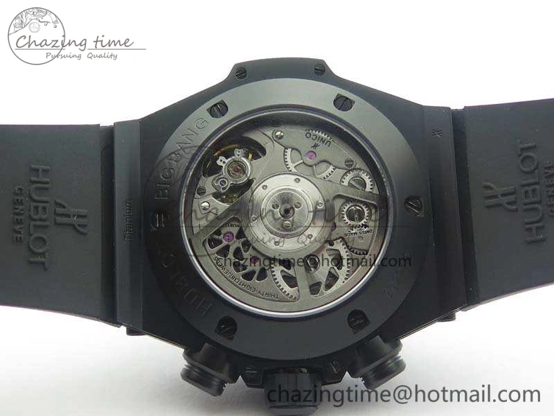 Big Bang Unico 45mm DLC 3AF Best Edition Black Black Dial On Rubber Strap A7750