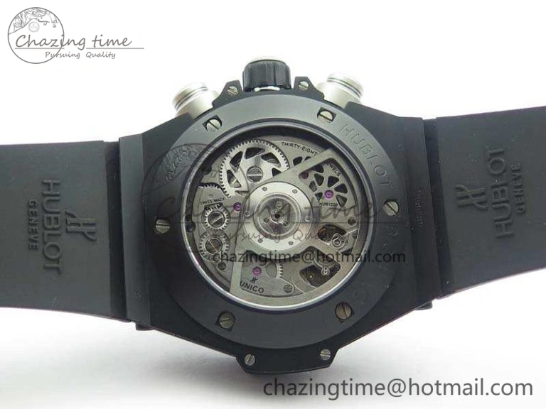 Big Bang Unico 45mm DLC 3AF Best Edition Gray Dial Ceramic Bezel On Rubber Strap
