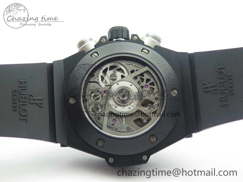 Big Bang Unico 45mm DLC 3AF Best Edition Gray Dial Ceramic Bezel On Rubber Strap