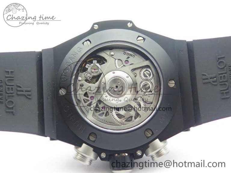 Big Bang Unico 45mm DLC 3AF Best Edition Gray Dial Ceramic Bezel On Rubber Strap