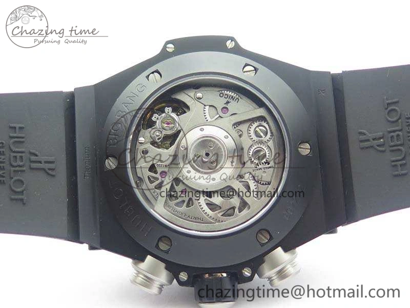 Big Bang Unico 45mm DLC 3AF Best Edition Gray Dial Ceramic Bezel On Rubber Strap