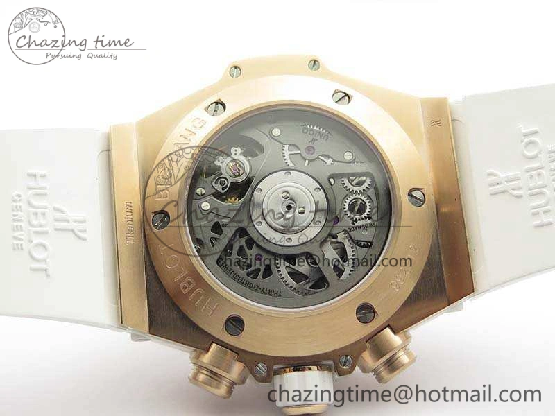 Big Bang Unico 45mm Diamond RG 3AF Best Edition White Dial On Rubber Strap A7750