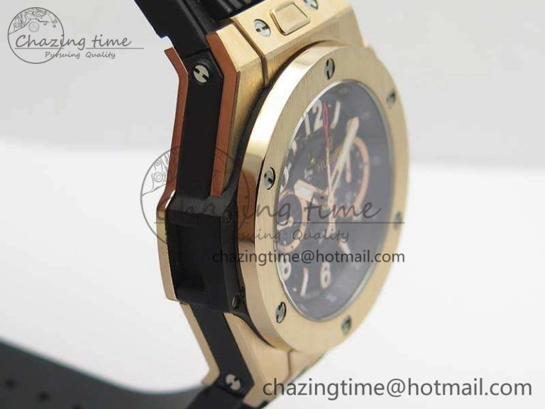 Big Bang Unico 45mm RG 3AF Best Edition Black Dial On Rubber Strap A7750