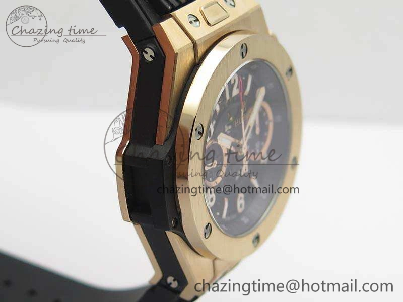 Big Bang Unico 45mm RG 3AF Best Edition Black Dial On Rubber Strap A7750
