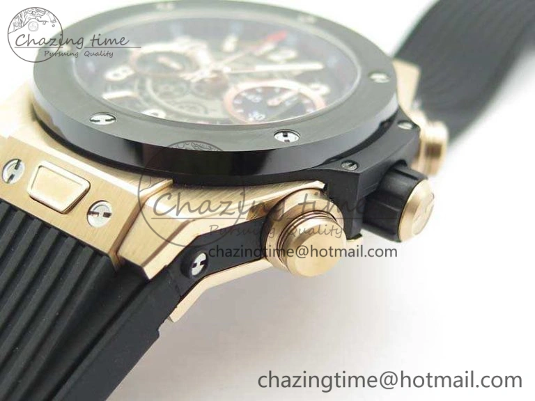 Big Bang Unico 45mm RG 3AF Best Edition Gray Dial Ceramic Bezel On Rubber Strap A7750
