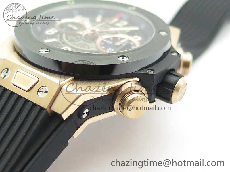 Big Bang Unico 45mm RG 3AF Best Edition Gray Dial Ceramic Bezel On Rubber Strap A7750