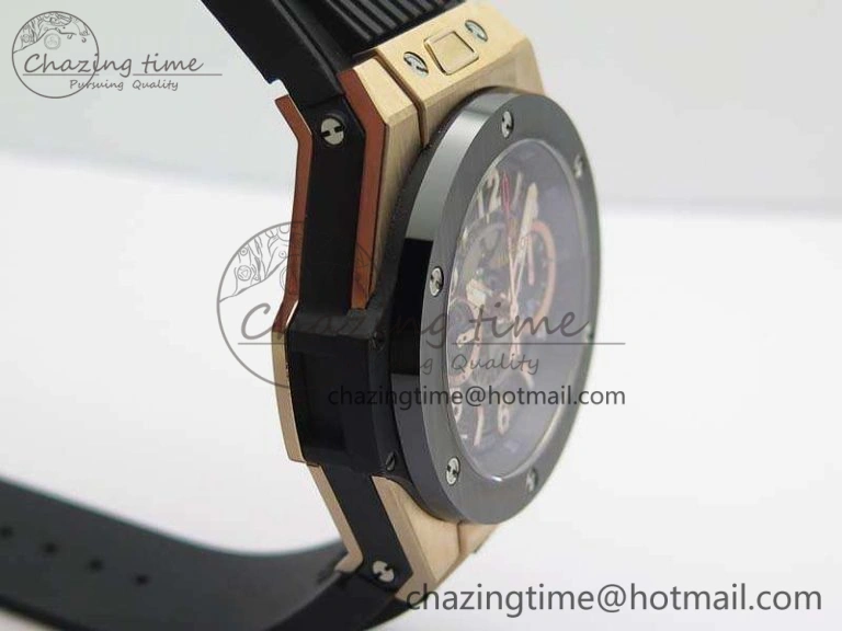 Big Bang Unico 45mm RG 3AF Best Edition Gray Dial Ceramic Bezel On Rubber Strap A7750