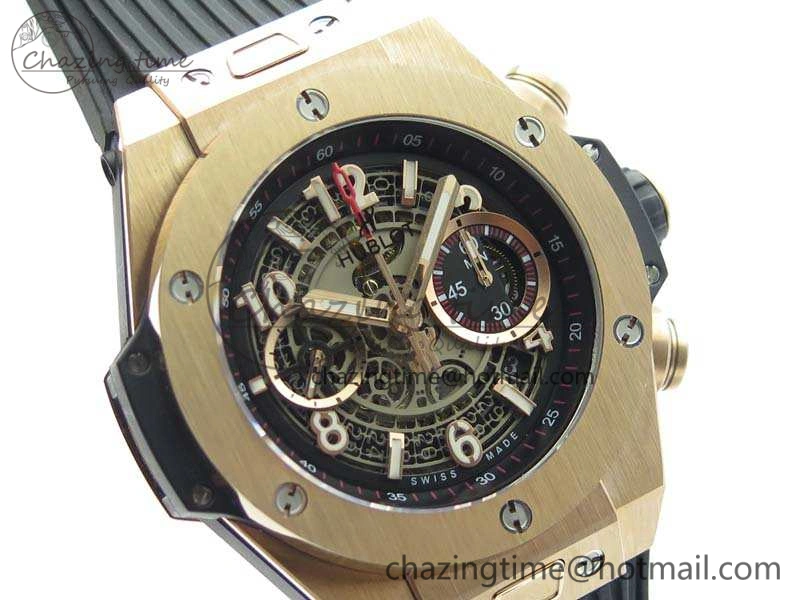 Big Bang Unico 45mm RG 3AF Best Edition Gray Dial On Rubber Strap A7750