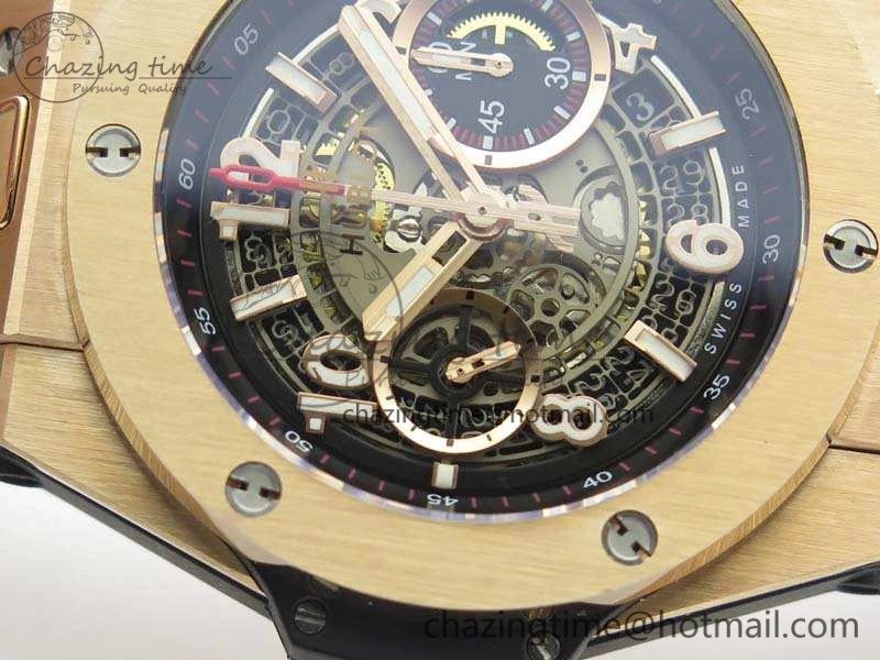 Big Bang Unico 45mm RG 3AF Best Edition Gray Dial On Rubber Strap A7750