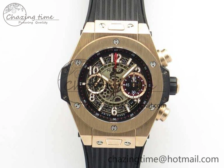 Big Bang Unico 45mm RG 3AF Best Edition Gray Dial On Rubber Strap A7750