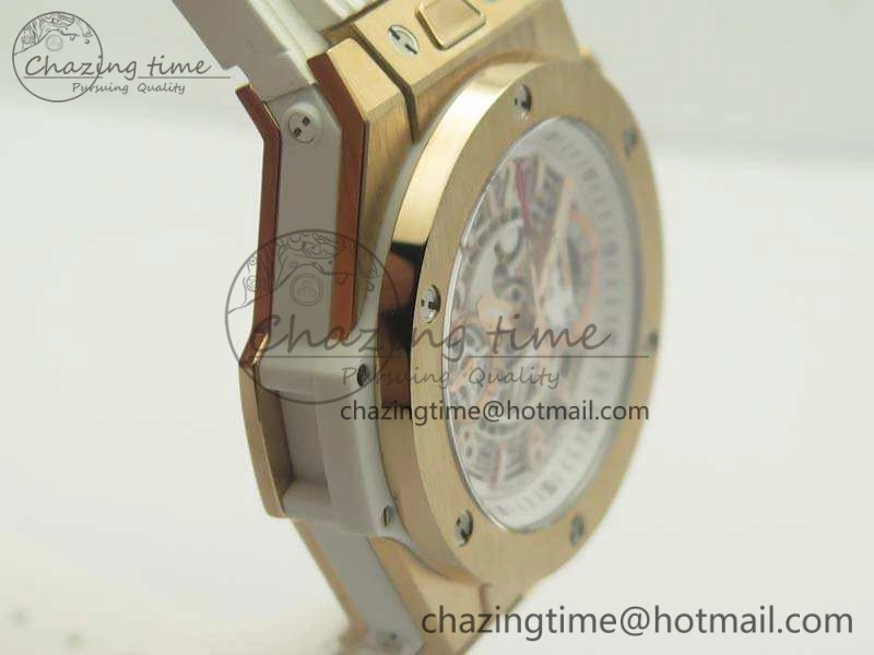 Big Bang Unico 45mm RG 3AF Best Edition White Dial On Rubber Strap A7750